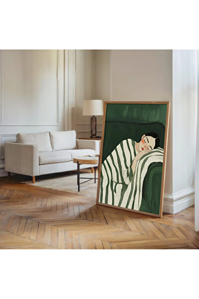 alphobitasarım Disappearance in a Green Dream - Decorative Wall Painting