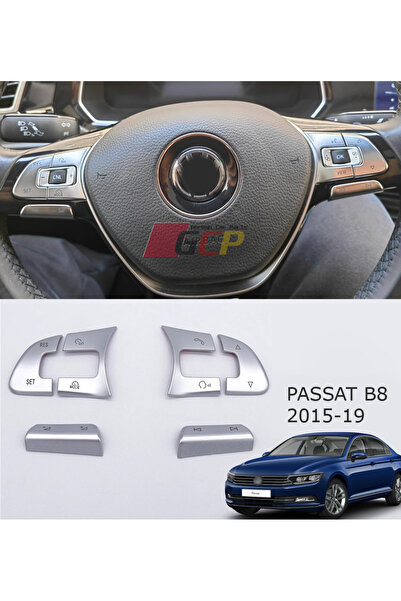 ErciyasOTO غطاء مفتاح عجلة القيادة Passat B8 - مفتاح التحكم في عجلة القيادة P...