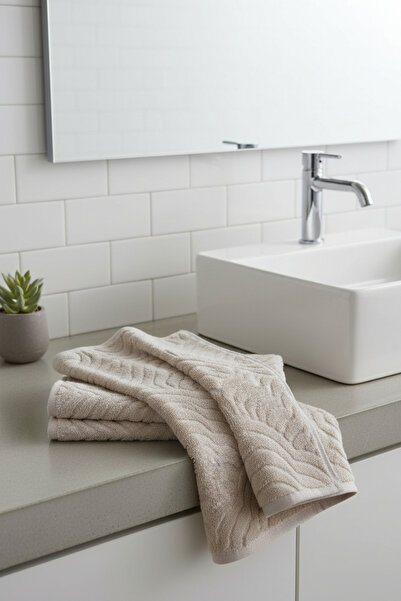 serelya منشفة يد ديريا - عبوة من قطعتين، 50×90 سم، 250 جرام، 100% قطن