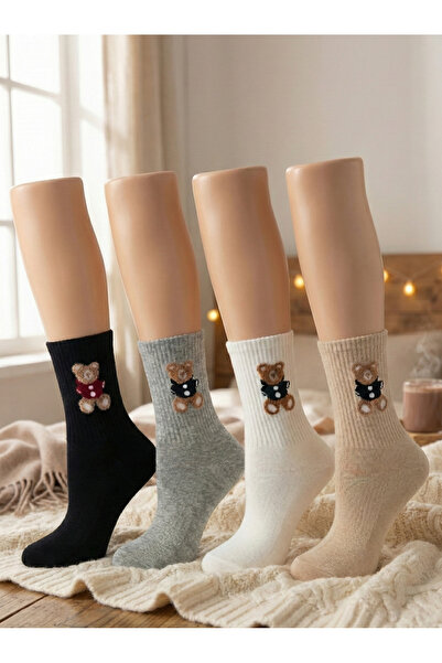 Budy Socks Ayıcıklı Tenis 3'lü Çorap