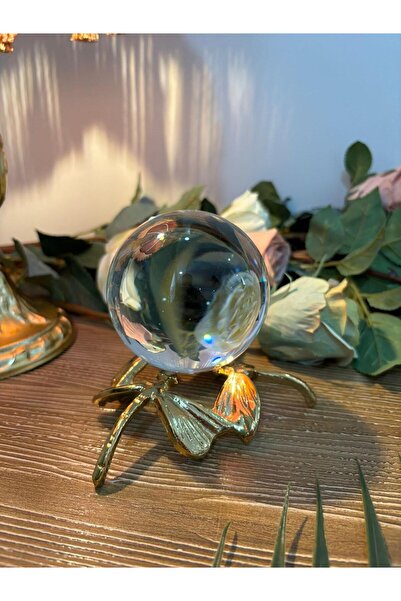 DoraHomeDekor Pirinç Yusufçuk Dünya Kristal Küre Biblo