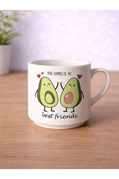 Rüya Kıyısı Avokado Best Friends Baskılı 200 ml Kupa – Sevgiliye, Arkadaşa & ...
