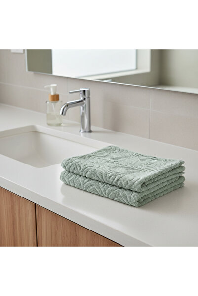 serelya منشفة يد ديريا - عبوة من قطعتين، 50×90 سم، 250 جرام، 100% قطن