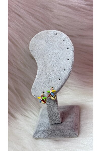 iky aksesuar Çelik Deniz Yıldızı Çocuk Küpe