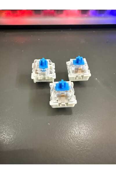 TriVox3D Mavi Mekanik Klavye Blue Switch Klik Sesli Yedek Tuş 3 Adet