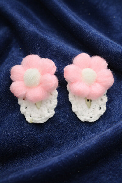 KAR DİAMOND Amigurumi Hand Knitted Floral Snap Buckle Hair Accessory for Girl...