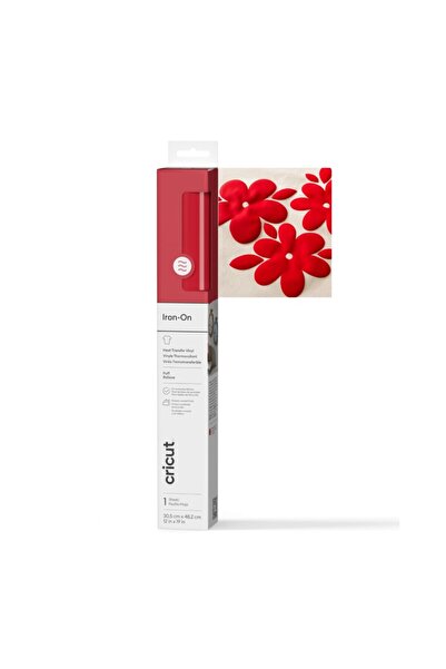 Cricut 2011773 PUFF IRON ON 30.5CMX48.3CM KIRMIZI