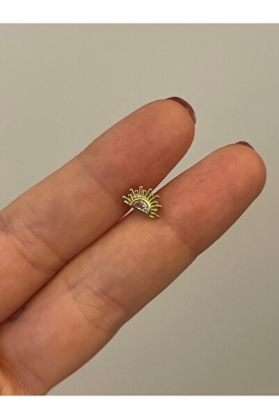 denizden silver Tekli gümüş güneş piercing