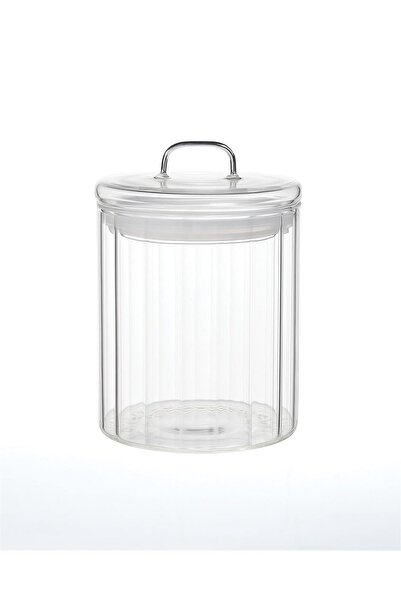 MİEN Line 700 ml Borosilikat Cam Kavanoz – Contalı Kapaklı