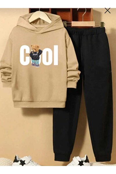 Nice Clothes Children's Tracksuit Set Hooded Unisex Cool Basli