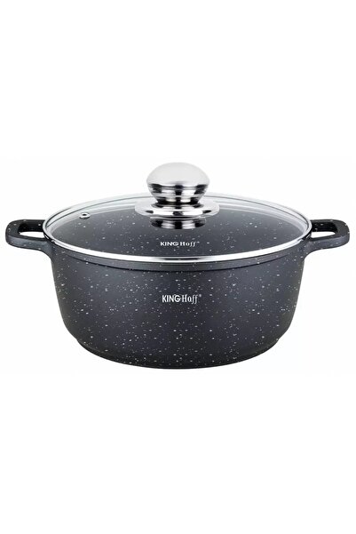 Kinghoff Κατσαρόλα με καπάκι 22 cm, 3,3L – KH 1594, μαρμάρινη αντικολλητική ε...