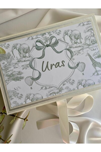 Minemiss Tasarım Kutulu İsme Özel Tasarımlı Kız-Erkek Bebek Çikolatası 100 Ad...