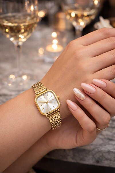 LOOQ Retro Cord Square Dial Women's Wristwatch