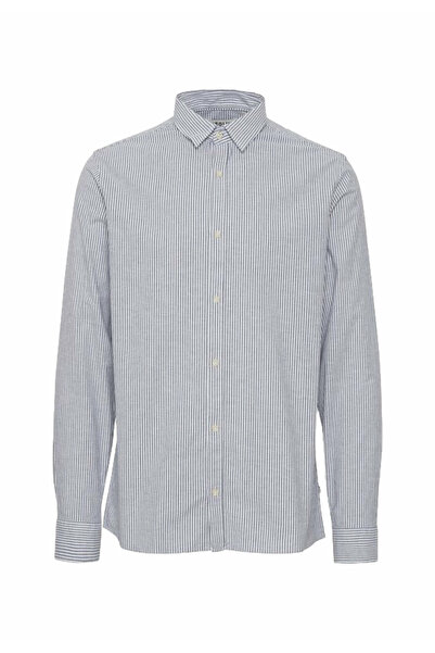 Solid Knopfleisten Langarmshirt für Herren