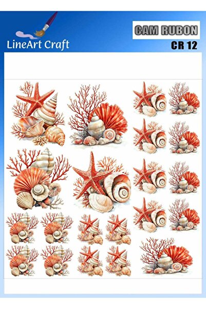 LİNEART Cam Yüzey Rubon Baskı Transfer No:CR12-20x20cm