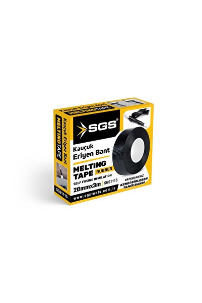 SGS SGS1115 Eriyen Bant 20mmx3 Mt. Elektrikçi Bandı Kablo Bantı Su Geçirmez S...