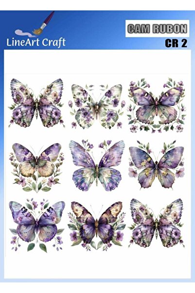 LİNEART Cam Yüzey Rubon Baskı Transfer No:CR2-20x20cm