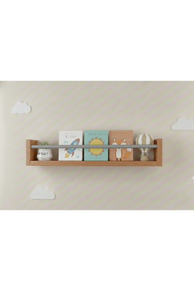 EGN WOODS 70X9X1Atlantic Pine Mdf Baby Room Organizer Children's Room Montess...