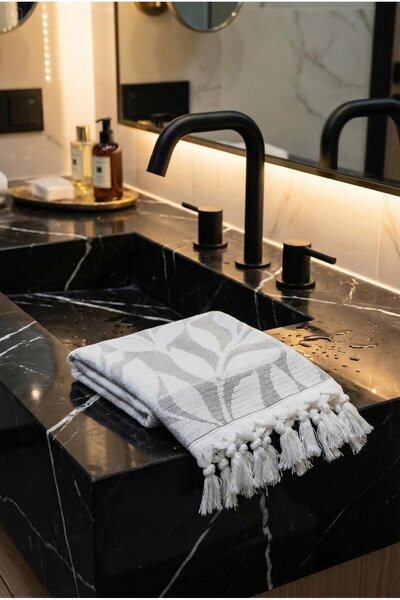 Comfort Craft 2-Piece Leaf Hand Towel - 50X90 Cm, 250 Gr, 100% Cotton