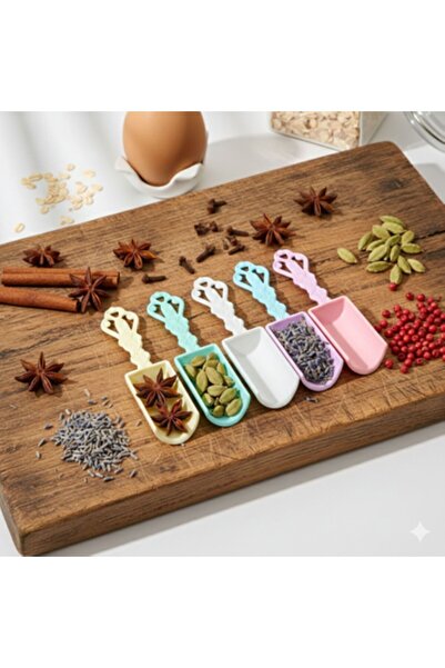 Generica Set of small colored spice spoons