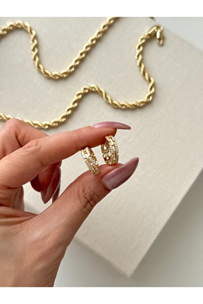 YOUES JEWELRY 316l Çelik CM VİP Seri 14 K Altın Renk Lüx Renk Gold VIP Seri P...