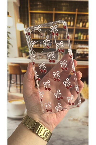 Vip Case غطاء شفاف متوافق مع هاتف شاومي ريدمي نوت 13 برو 5G بنمط الكرز، مقاوم...