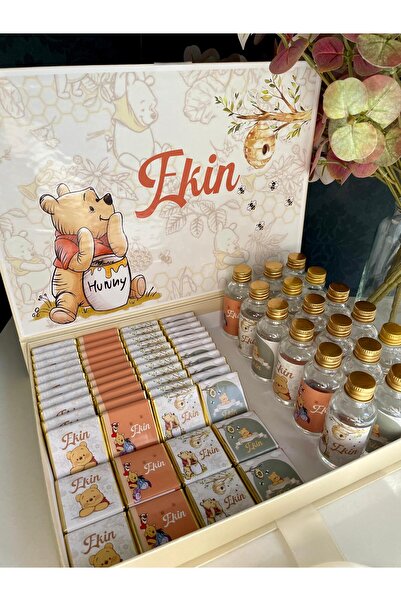 Minemiss Tasarım Kutulu Isme Özel Tasarımlı Kız-erkek 60 Adet Bebek Çikolatas...