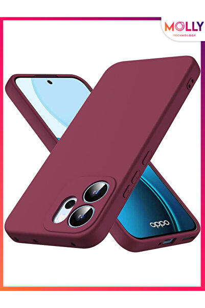 Molly OPPO RENO 14F İçin Vişne Çürüğü Liquid İçi Kadife Mat Silikon Kılıf