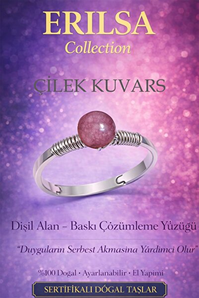 Erilsa حل طباعة منطقة ديشيل المعتمدة - خاتم الطاقة - كوارتز الفراولة قابل للت...