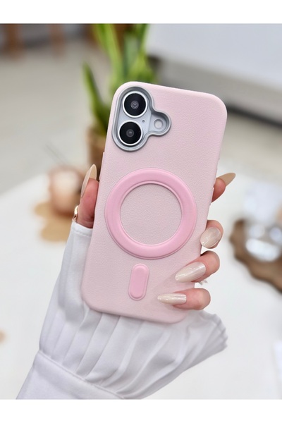 Go Aksesuar Iphone 16 Uyumlu MAGSAFE Özellikli Parmak İzi Bırakmaz Deri Görün...