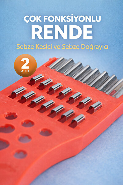 KCA HOME Çok Fonksiyonlu Rende, Çelik Rende, Sebze Kesici ve Doğrayıcı 2 Adet