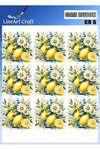 LİNEART Cam Yüzey Rubon Baskı Transfer No:CR6-20x20cm