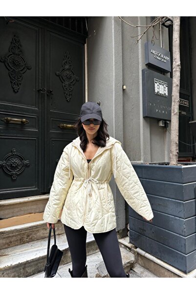 CKSpor Hooded Quilted Tied Inflatable Jacket