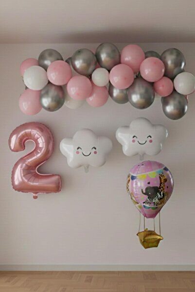 Patladı Gitti 2 Year Old Pink Cloud Fairy Birthday Concept Set