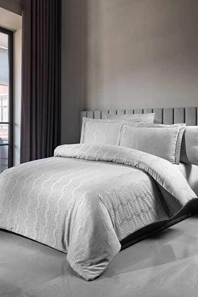 First Choice Norel %100 Pamuk Saten 200 TC (80 Tel) Jakarlı Çift Kişilik Nevr...