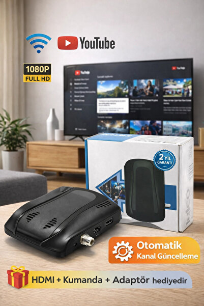 Terrien WiFi YouTube 1080P Uydu Alıcısı – HDMI & USB Destekli, Otomatik Kanal...