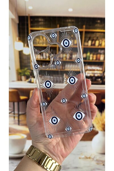 Vip Case غطاء شفاف متوافق مع ريدمي 13 مع نمط إيفيلي، يمتص الصدمات ويحمي الكاميرا