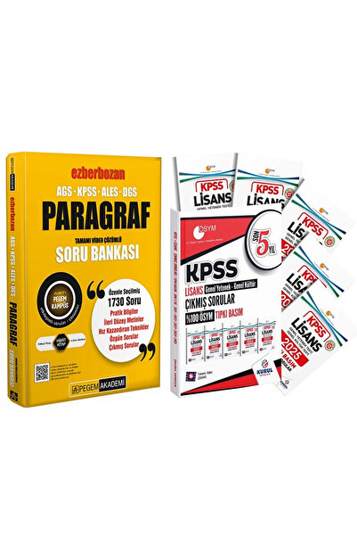 Pegem Akademi Yayıncılık Pegem 2026 KPSS MEB-AGS ALES DGS Paragraf Ezberbozan...