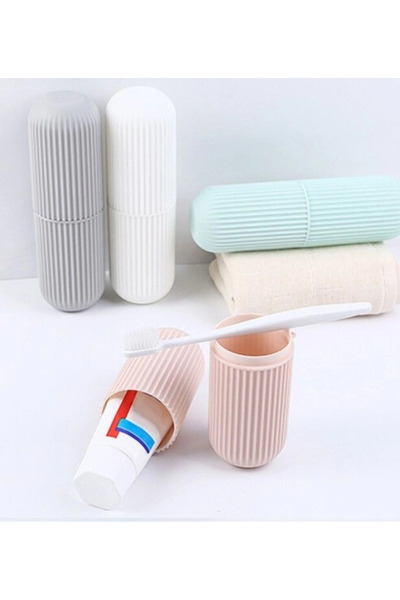 esplendor علبة معجون أسنان وفرشاة أسنان للسفر 4 - 1 قطعة، يتم إرسال اللون الم...