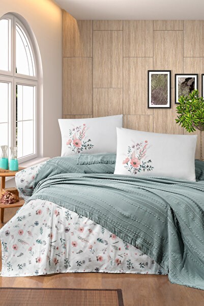 First Choice Sole %100 Pamuk 4 Parça Pike Takımı Turkuaz