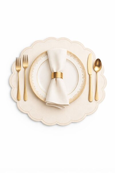 Prive Home Gala Serisi Krem Renk Amerikan Servis / Supla / Placemats