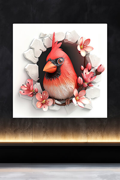 Lucena Pictură metalică Colecția Hole in the Wall - Cardinal Bird 3