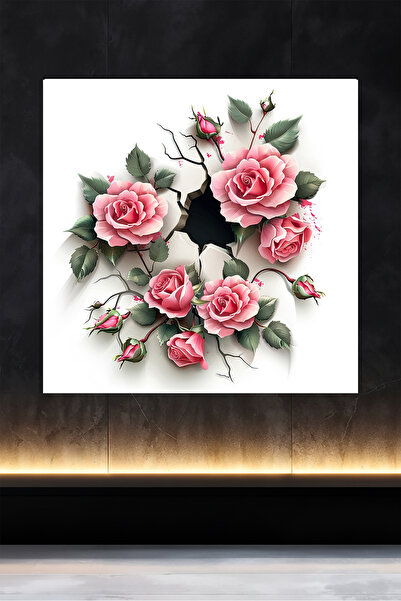 Lucena Колекция метални стенни декорации - Дупка в стената - Роза 2