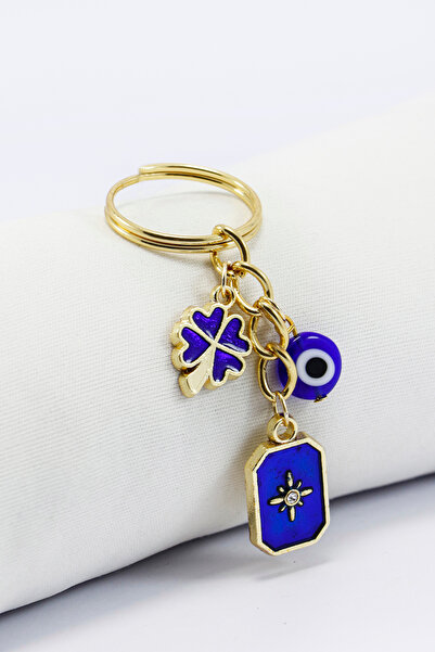 biuti Μπλε ναυτικό γυάλινο μεταλλικό μπρελόκ με στολίδι Αστέρι του Βορρά, μικ...