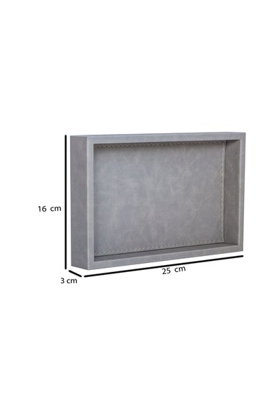 MOENAStudio Small Size Light Grey Faux Leather Tray