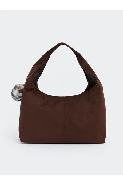 LC Waikiki Shining Choices Suede Look Women's Shoulder Bag from Shining Store