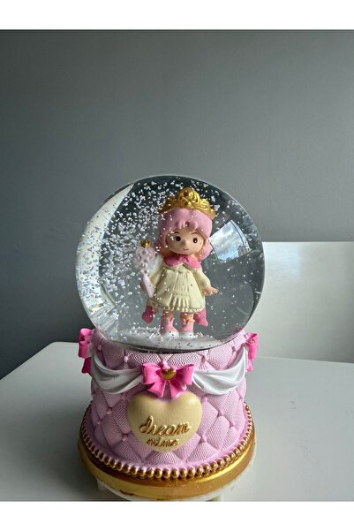 Bumelo Küçük Prenses Büyük Boy Işıklı,Müzikli Püskürtmeli Kar Küresi