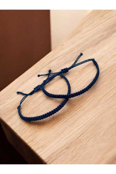 henahera accessory 2'li Çift Bilekliği Sonsuz Düğüm Bağı Makrome Örme El Yapı...