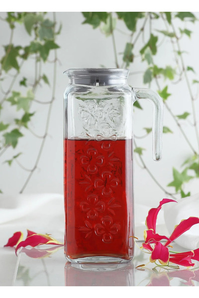 Altijara Papatya Desenli Cam Sürahi 1,2 L