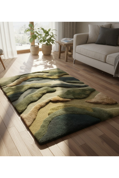 Pufero 3D Nature El Yapımı Halı & Dekor